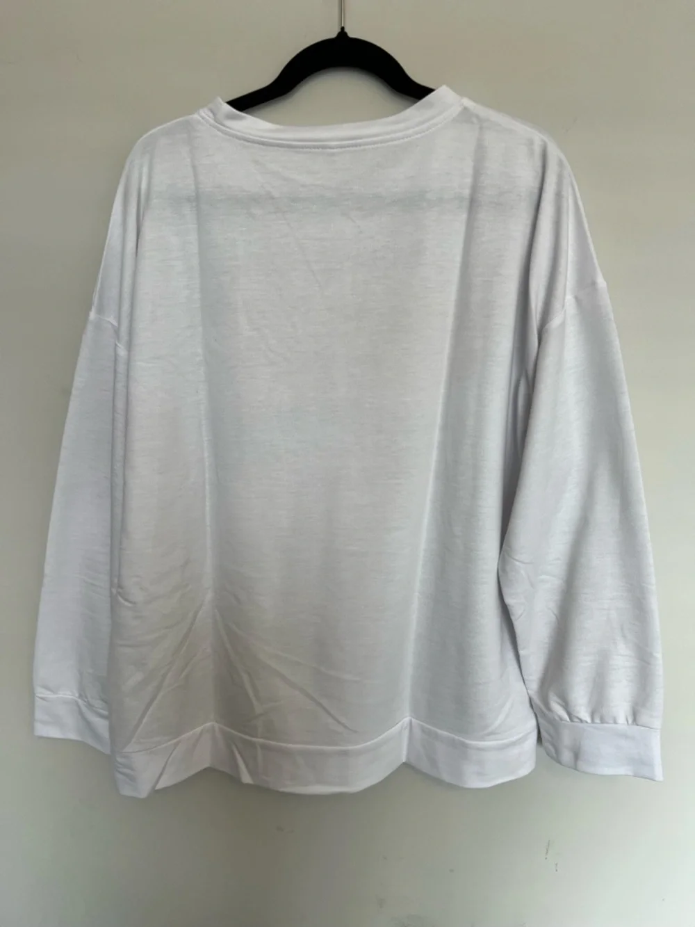 Dogs Make Everything Better White Graphic Dog Lover Long Sleeve Top NWOT Size 2X
